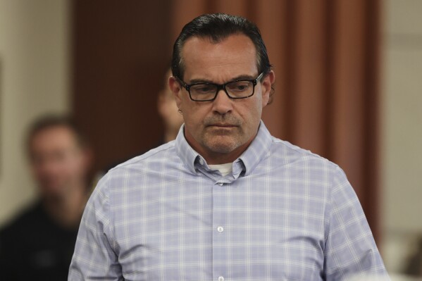 Steve Goncalves, father of victim Kaylee Goncalves speaks at the sentencing hearing of Bryan Kohberger at the Ada County Courthouse, Wednesday, July 23, 2025, in Boise, Idaho, for brutally stabbing four University of Idaho students to death nearly three years ago. (AP Photo/Kyle Green, Pool)