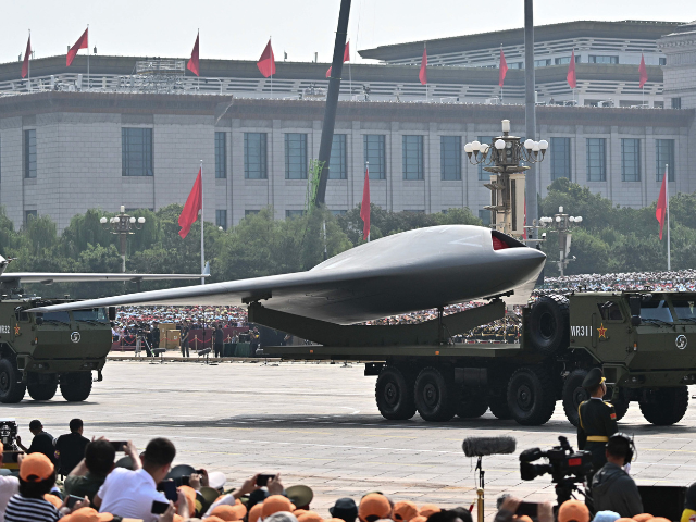A CS-5000T drone is seen during a military parade marking the 80th anniversary of victory over Japan and the end of World War II, in Beijing s Tiananmen Square on September 3, 2025. Photo: AFP