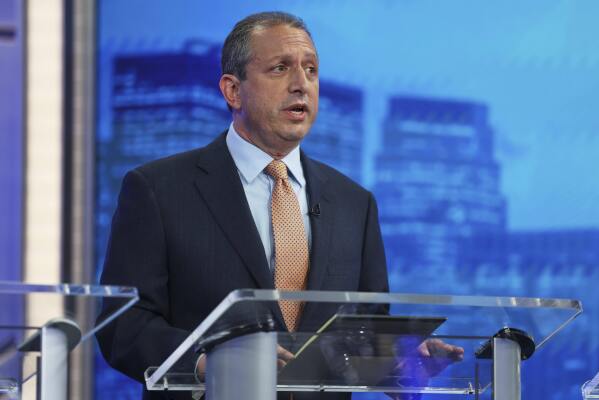 Democratic mayoral candidate Brad Lander speaks during a Democratic mayoral primary debate, Wednesday, June 4, 2025, in New York. (AP Photo/Yuki Iwamura, Pool)